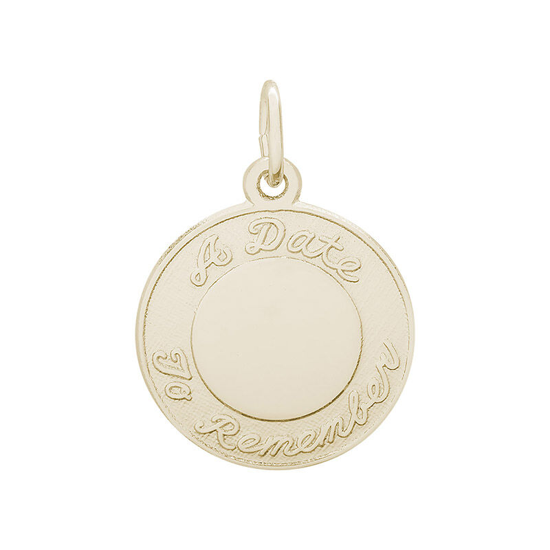 A Date to Remember 14K Yellow Gold Charm image number null