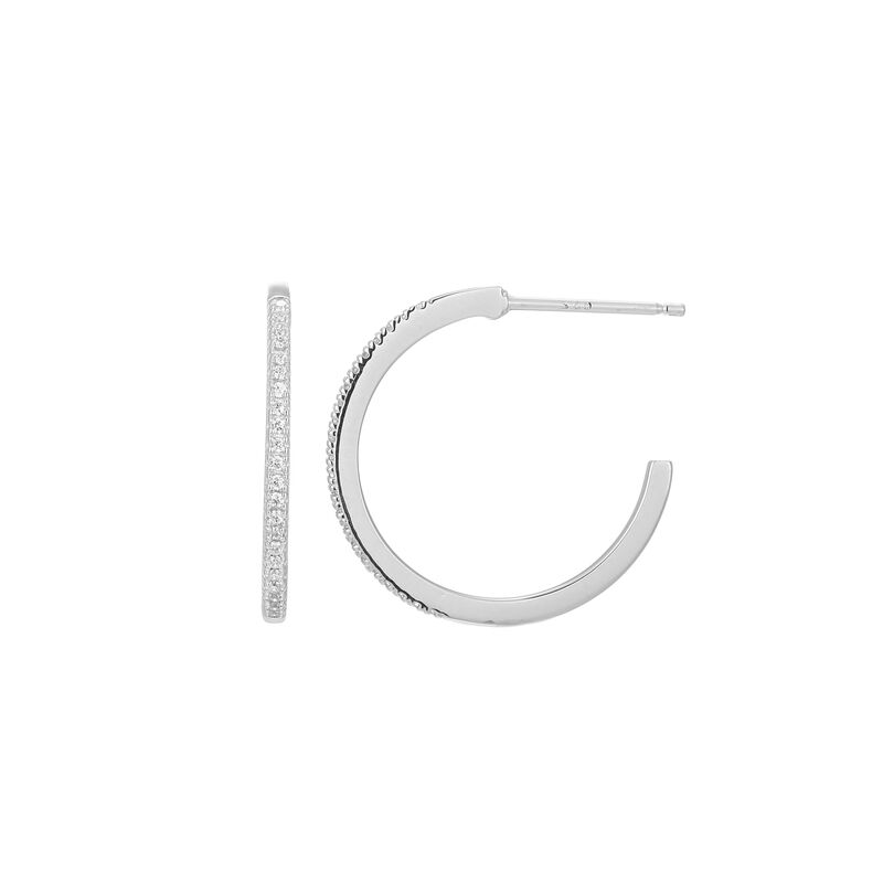 Lab Grown Diamond Stud Earrings in Sterling Silver image number null