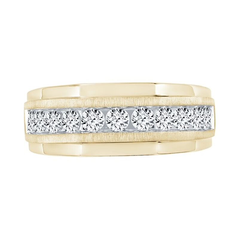Men's Lab Grown .5ctw. Diamond Band in 10k Yellow Gold image number null
