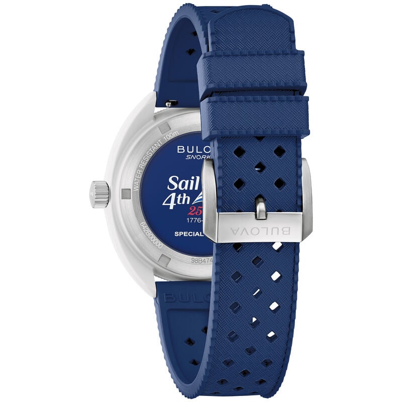 Bulova Snorkel Sail 4th Special Edition Red Dial Men's Watch 98B474 image number null