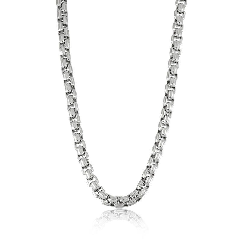 Classic Large Box Link 24" Chain 5.5mm in Stainless Steel image number null