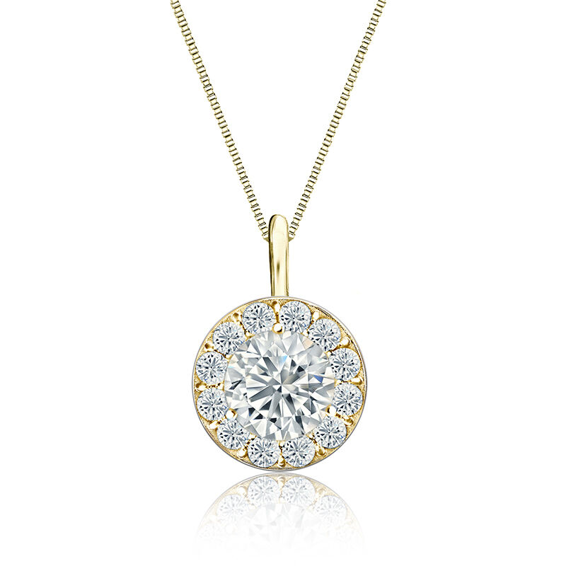 Diamond 1½ ct. t.w Halo Pendant in 14k Yellow Gold image number null
