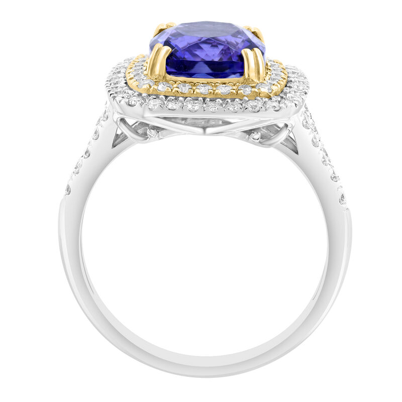 EFFY Cushion-Cut Tanzanite & Diamond Ring in 14k White Gold image number null