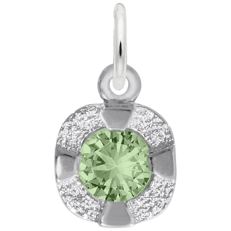 August Birthstone Petite Charm in Sterling Silver image number null