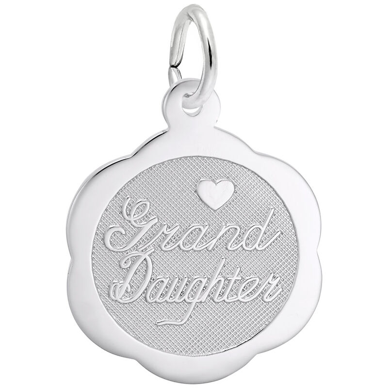 Granddaughter Charm in 14K White Gold image number null
