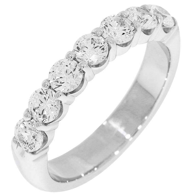 Ladies' 7-Stone 1ctw. Diamond Wedding Band in 14K White Gold (HI, I1-I2) image number null