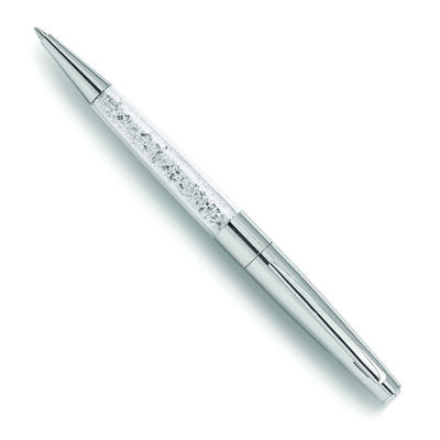 Silver-tone Crystal Filled Ballpoint Pen