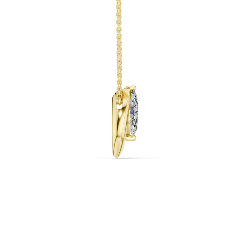 Lab Grown Diamond 1/4ctw. Marquise Solitaire Pendant in 10k Yellow Gold image number null