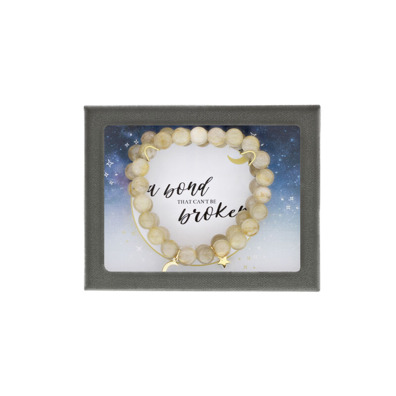 "A Bond" Gold Rutilated Quartzite Bracelet with in Sterling Silver image number null