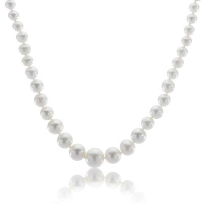 Freshwater Graduated Pearl Strand Necklace with 14k Gold Clasp
