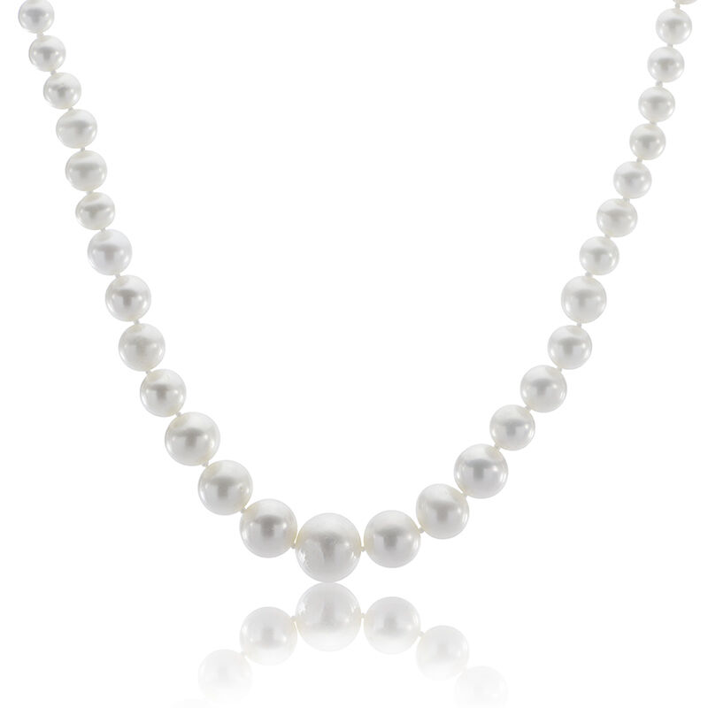 Freshwater Graduated Pearl Strand Necklace with 14k Gold Clasp image number null