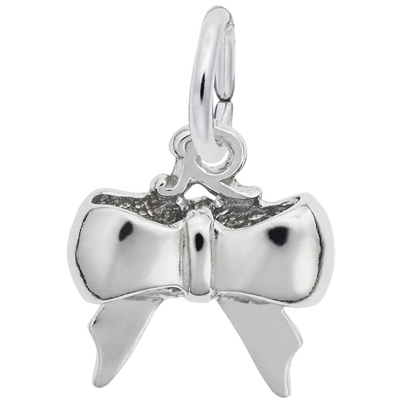 Bow Charm in Sterling Silver image number null