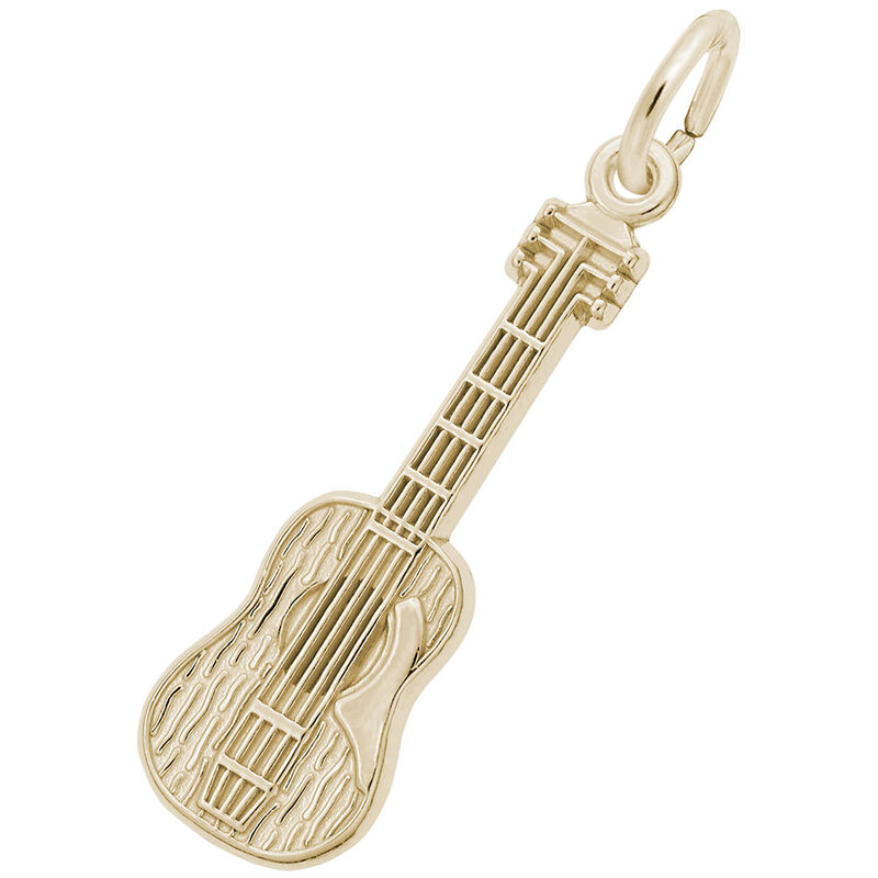 Guitar Charm in 10k Yellow Gold image number null