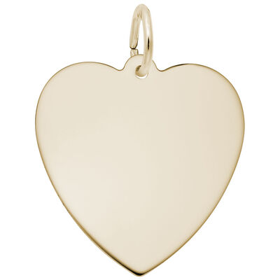 Heart Classic Charm in Gold Plated Sterling Silver