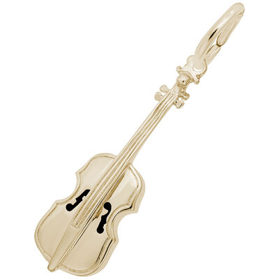 Cello Charm in Gold Plated Sterling Silver