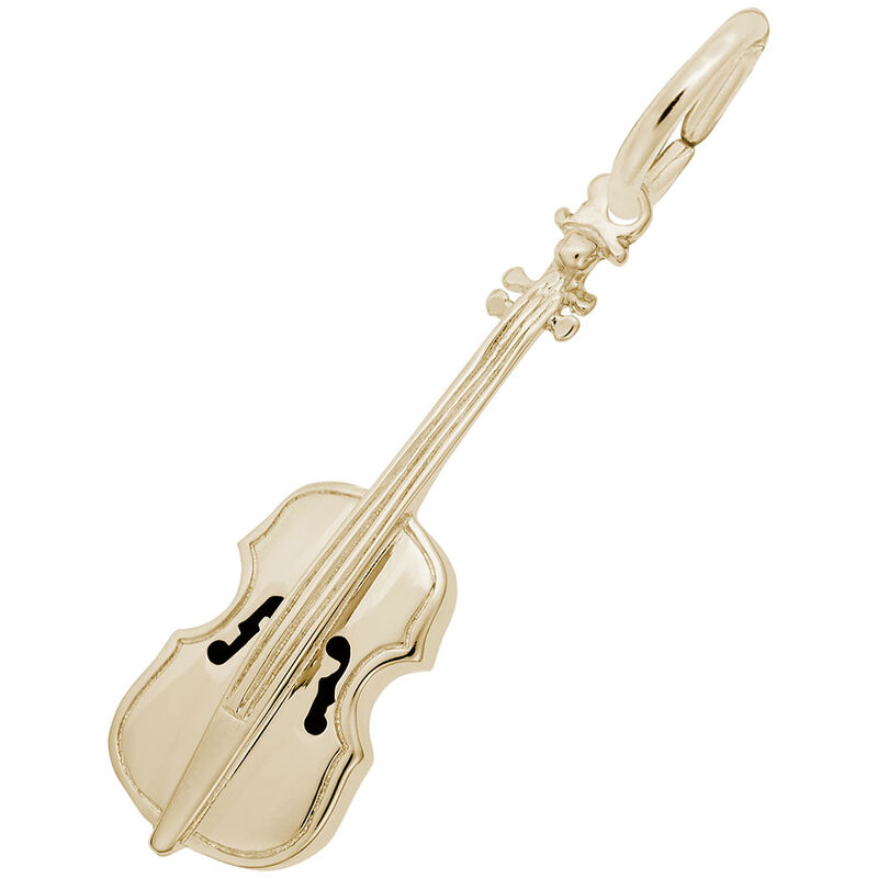 Cello Charm in Gold Plated Sterling Silver image number null