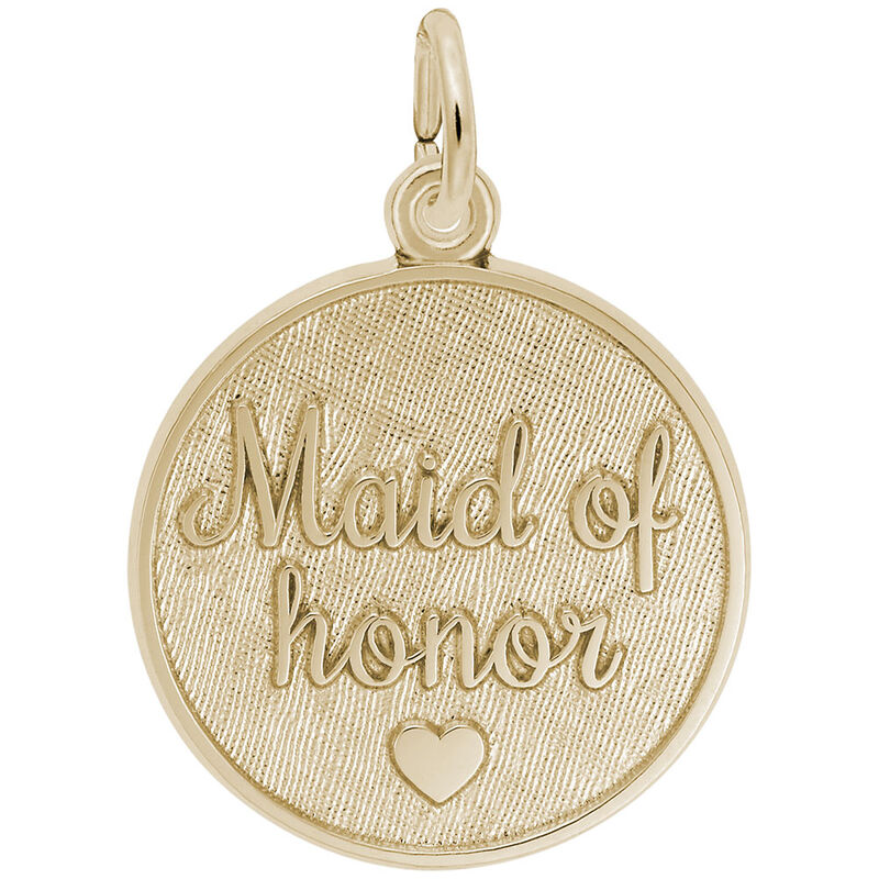 Maid of Honor Charm in Gold Plated Sterling Silver image number null