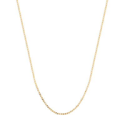Curb 18" Chain in 0.80mm 14k Yellow Gold