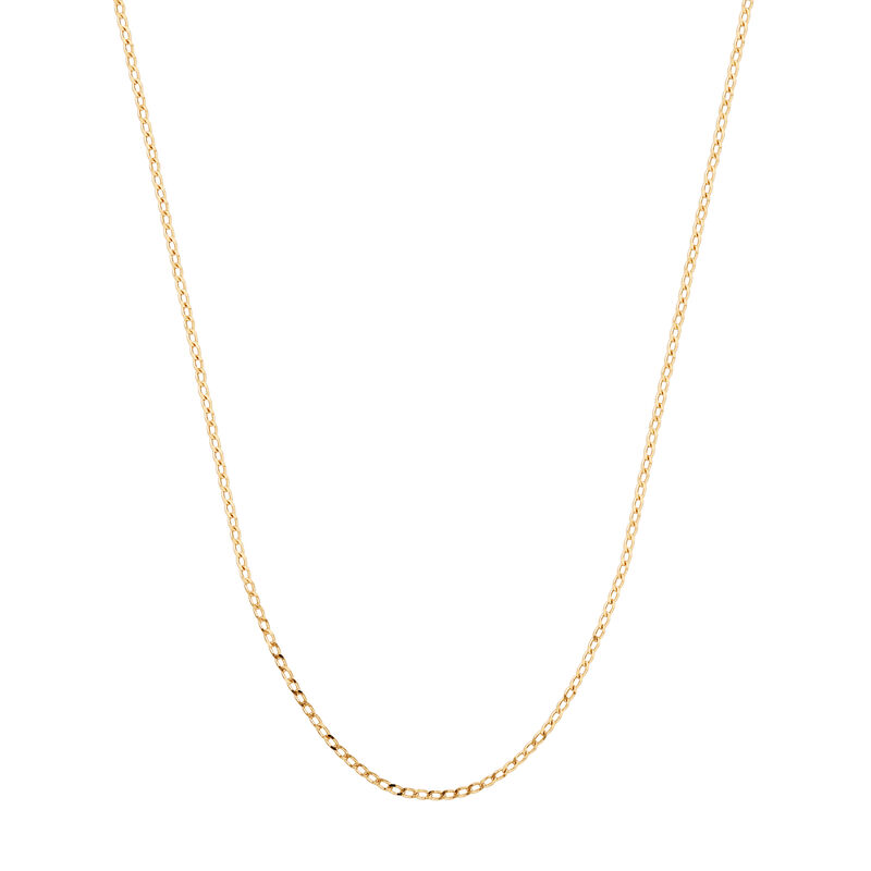 Curb 18" Chain in 0.80mm 14k Yellow Gold image number null