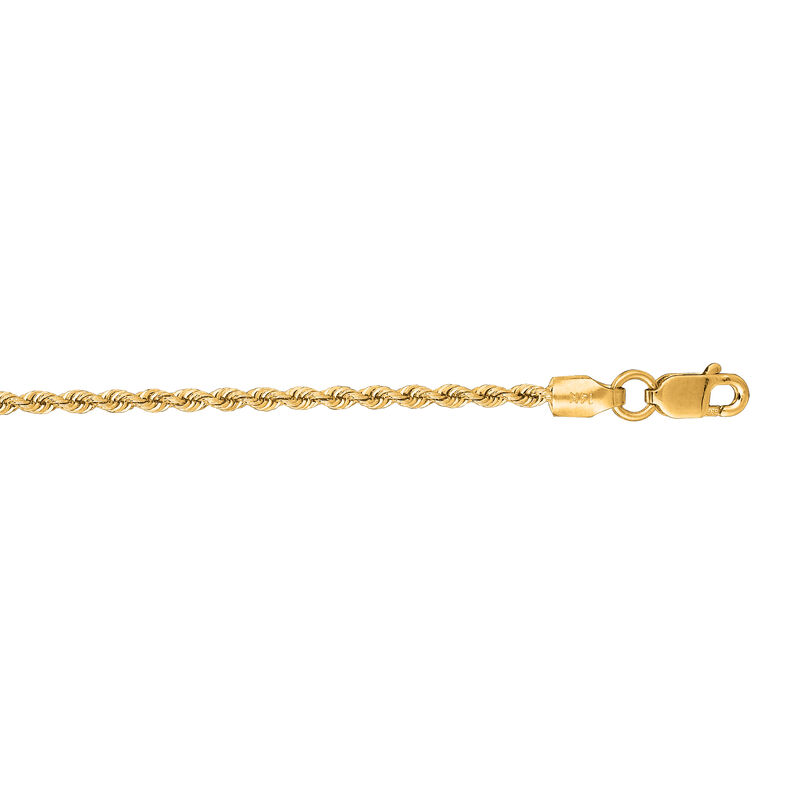 Solid Rope Chain 24" in 14k Yellow Gold image number null