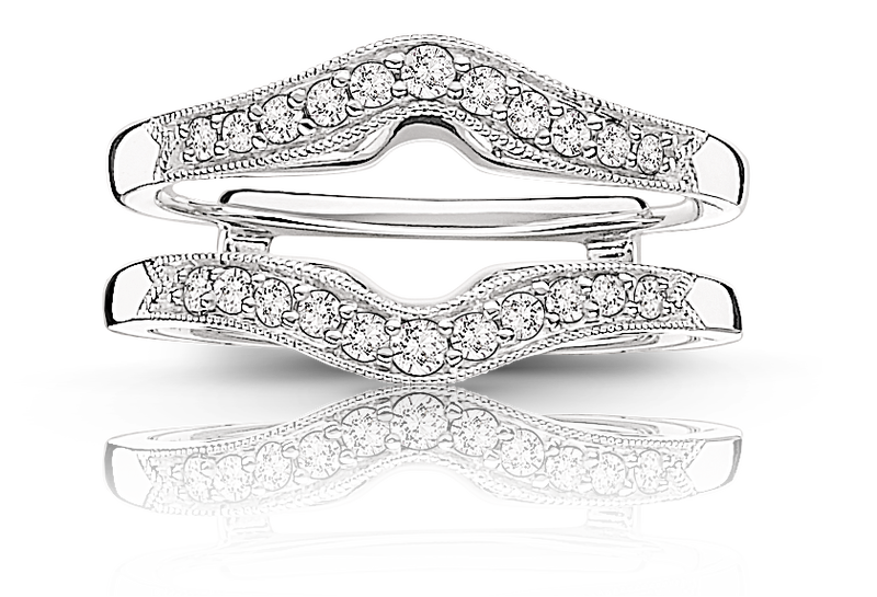 Diamond Ring Enhancer Wrap ¼ctw in 14k White Gold image number null