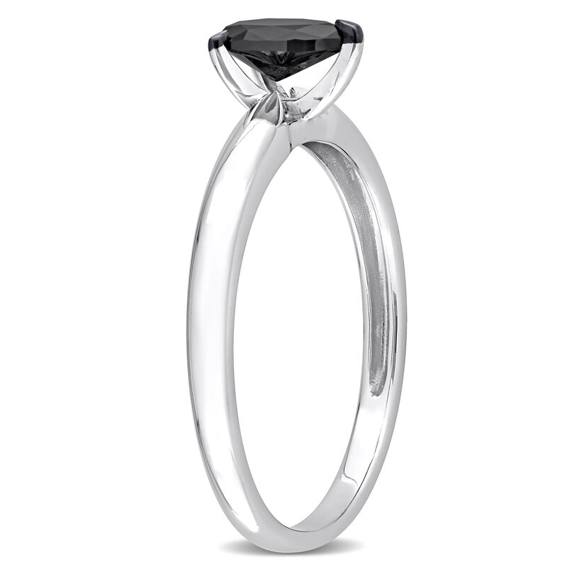  Pear-Shaped 1/2ctw. Black Diamond Solitaire Engagement Ring in 14k White Gold image number null