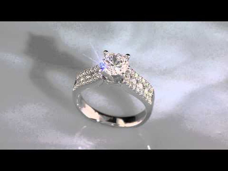 Gabriel & Co. "Channing" 14k White Gold Round Straight Semi-Mount ER3952W44JJ image number null
