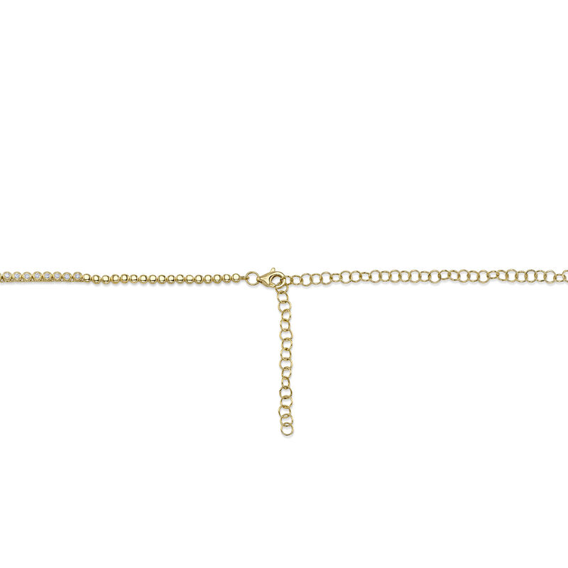 Shy Creation Diamond 2ctw. Bezel Tennis Necklace in 14k Yellow Gold image number null