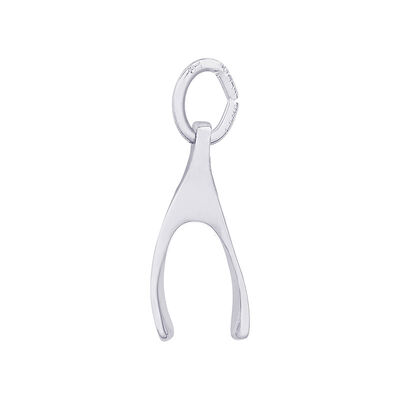Wishbone Sterling Silver Charm