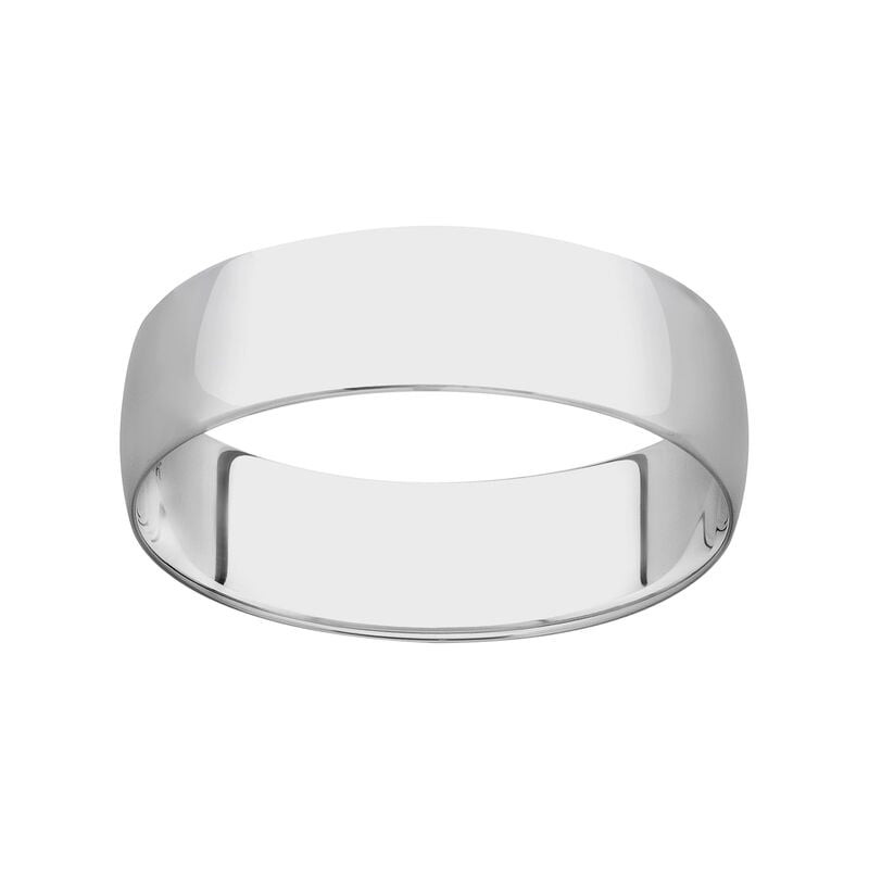 Men's 10k White Gold Wedding Ring (6mm) image number null