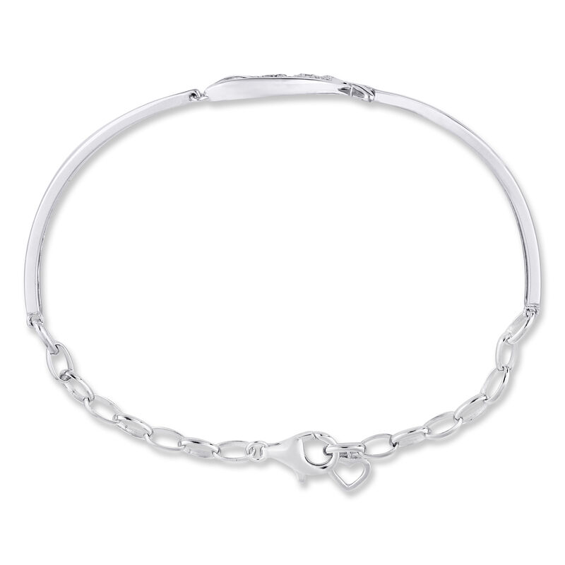 Brilliant-Cut Diamond Faith Fashion Bracelet in Sterling Silver image number null