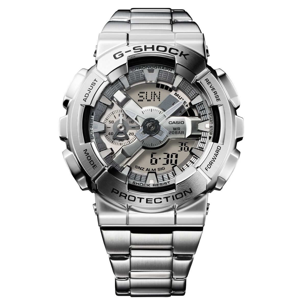 G-Shock Men's G-Steel Silver Dial Stainless Steel Watch GM110D-8A