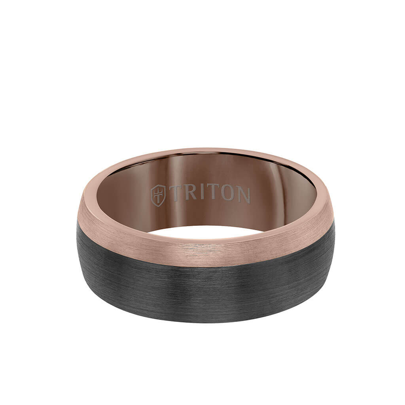 Triton Tungsten 8mm Espresso Ring image number null