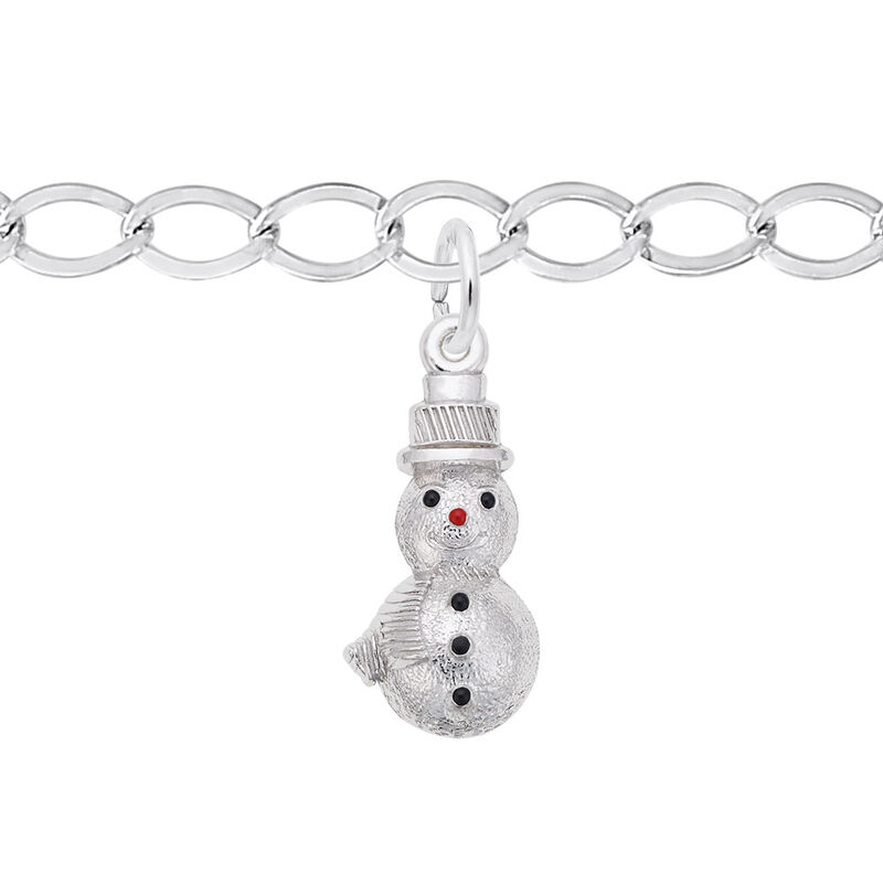 Snowman Charm Bracelet Set in Sterling Silver image number null
