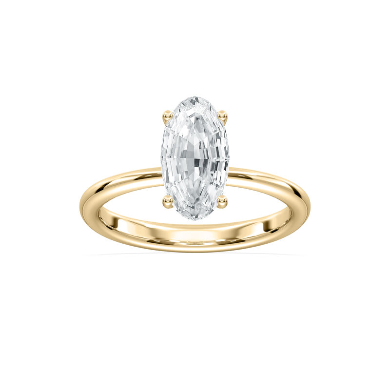 Duchess Oval Lab Grown Diamond 1 1/2ctw. Solitaire Engagement Ring in 14k Yellow Gold image number null