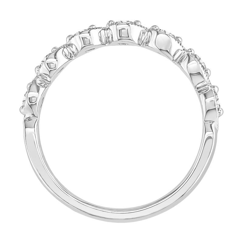 7 Stone 3/8ctw. Diamond Stackable Ring in 14k White Gold image number null