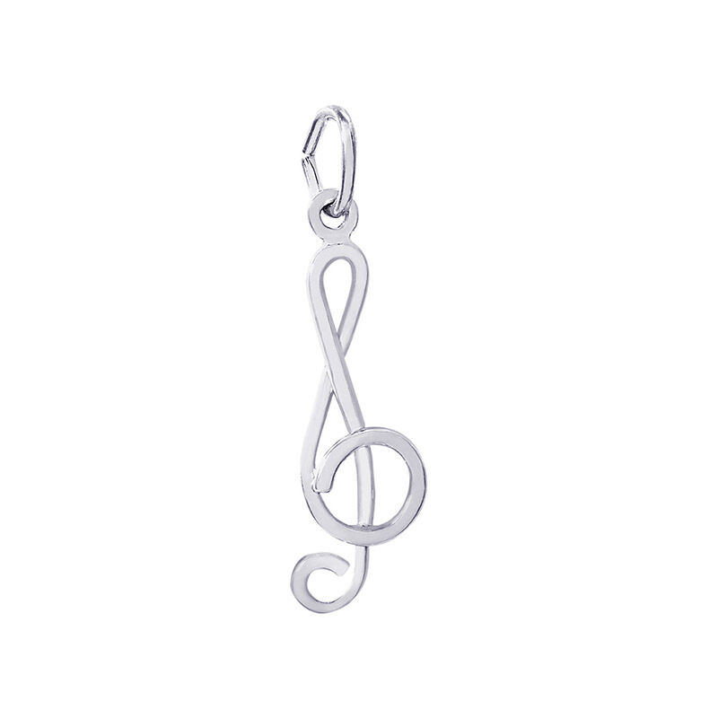 Treble Clef Sterling Silver Charm image number null