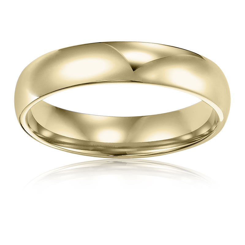Men's 4mm Comfort Fit Wedding Band in 14k Yellow Gold, Size 10 image number null