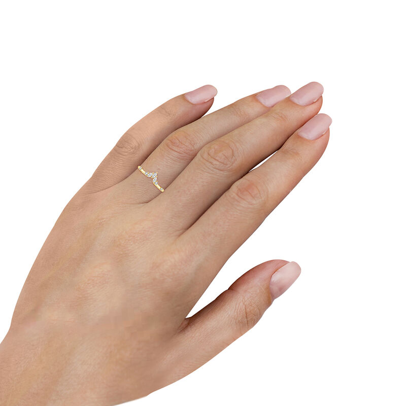 Lab Grown Diamond Marquise Contour & 14k Yellow Gold Anniversary Ring image number null