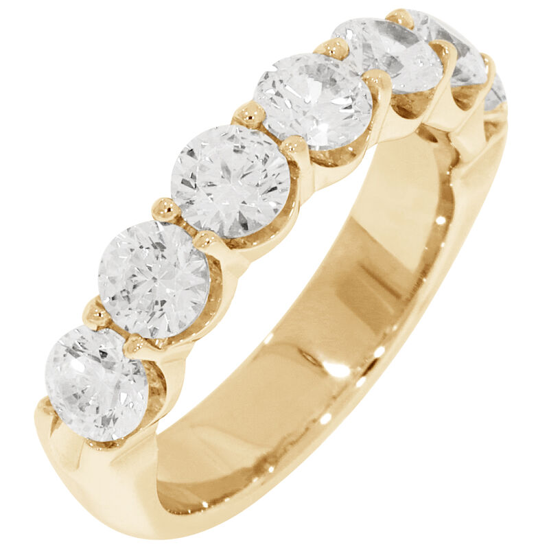 Ladies' 7-Stone 2ctw. Diamond Wedding Band in 14K Yellow Gold (GH, SI) image number null