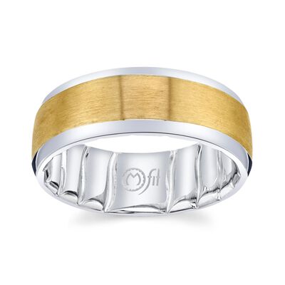 Men's MFIT 8mm Band in 10k White & Yellow Gold