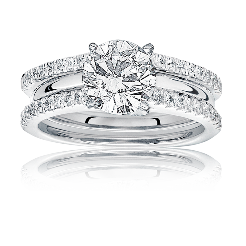 Diamond Ring Insert-Wrap 1/2ctw. in 14k White Gold image number null