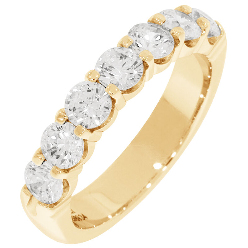 Ladies' 7-Stone 1.5ctw. Diamond Wedding Band in 14K Yellow Gold (GH, SI) image number null