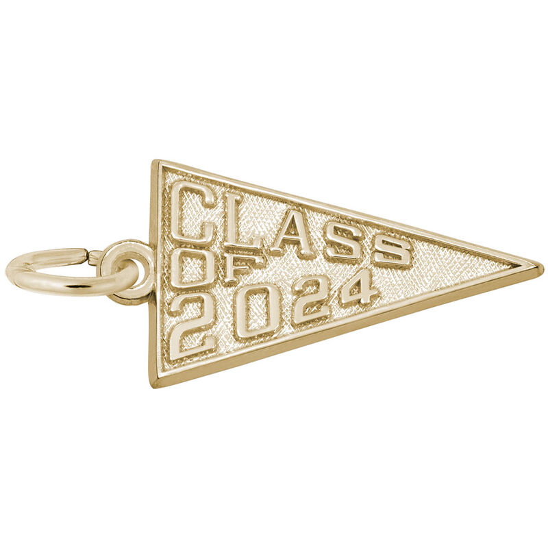 Class of 2024 Charm in 10k Yellow Gold image number null