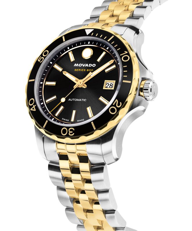 Movado Series 800 Automatic Black Dial Two Tone 2600199 image number null