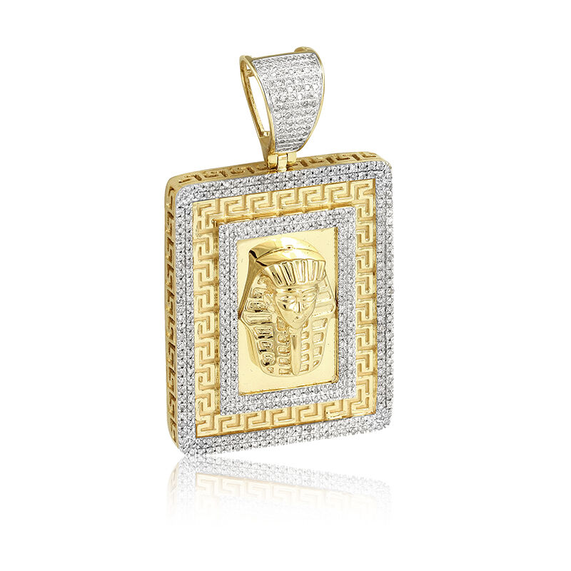 Pharaoh 1.25ctw. Diamond Dog Tag in 10k Yellow Gold image number null