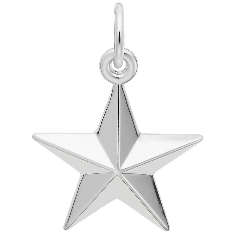 Star Charm in 14k White Gold image number null