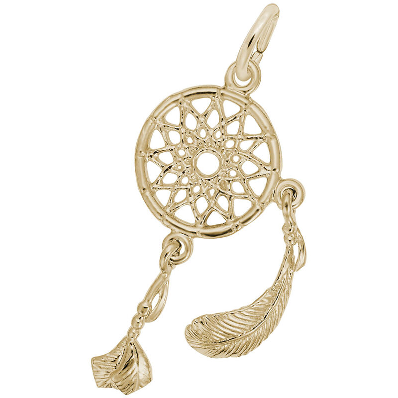 Dream Catcher 14K Yellow Gold Charm  image number null