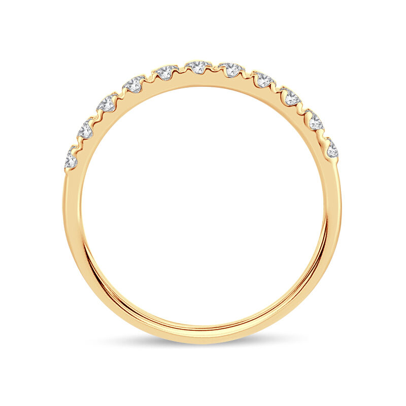 Diamond 1/4ctw. Prong-Set Anniversary Band in 14k Yellow Gold image number null