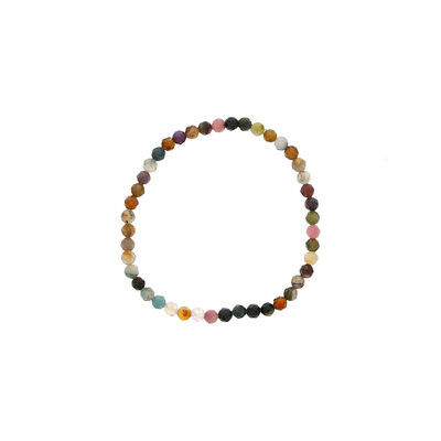 Multi-Color Tourmaline Beaded Bracelet